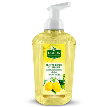 Doruk Doğal Limon Yağlı Kokulu Köpük Sabun 650 ML Mutfak Köpüğü Sıvı Sabun Shea YağıKatkı El Sabunu